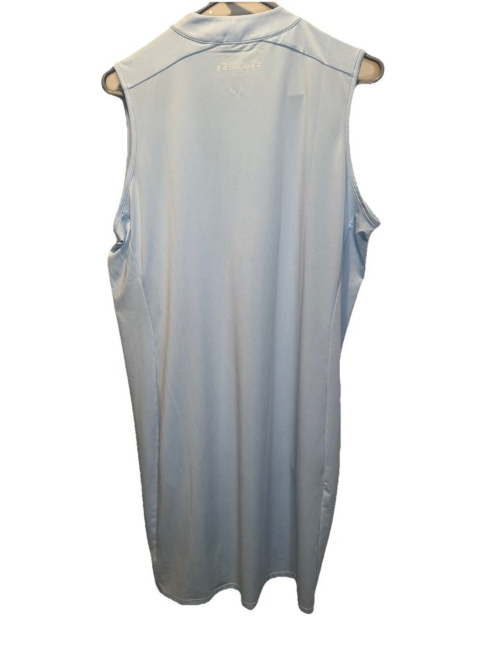 Coolibar Blue Backspin Golf Sleeveless Dress L NEW UPF 50+ Stretch Lightweight - Picture 6 of 10